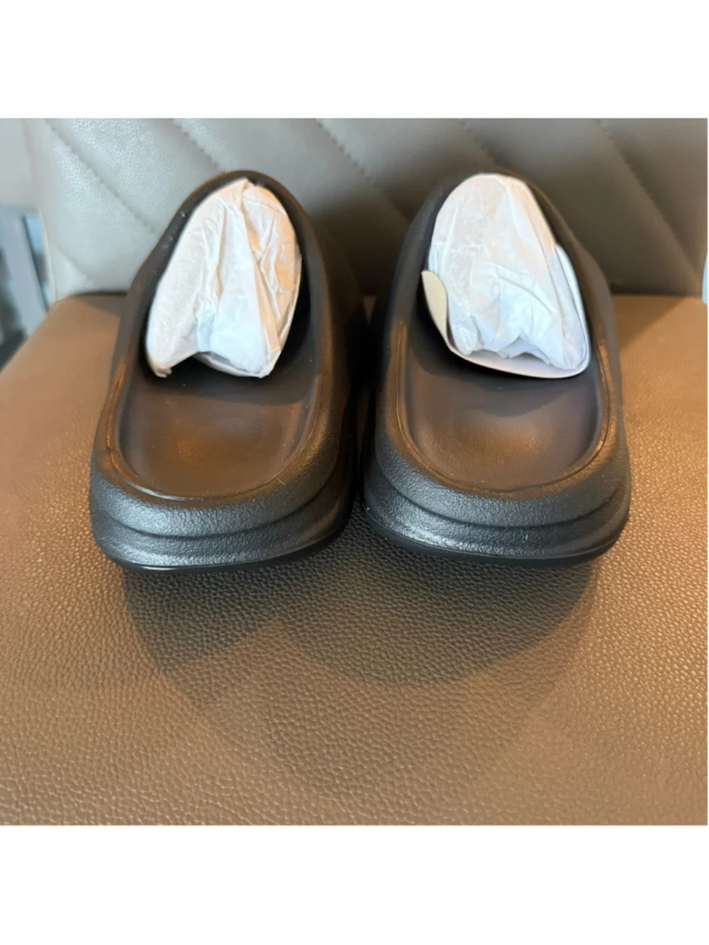 YS-01 Men's Black Foam Slides Sandals multiple different sizes available